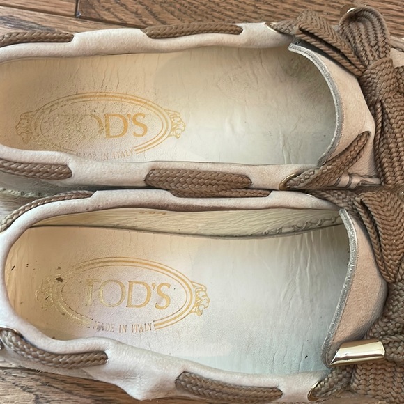 TOD’S Leather Lace Loafer Espadrille Shoes - Picture 15 of 16